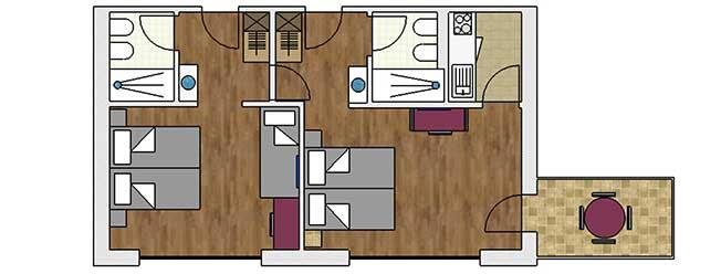 Zweizimmerwohnung-Suite Plus