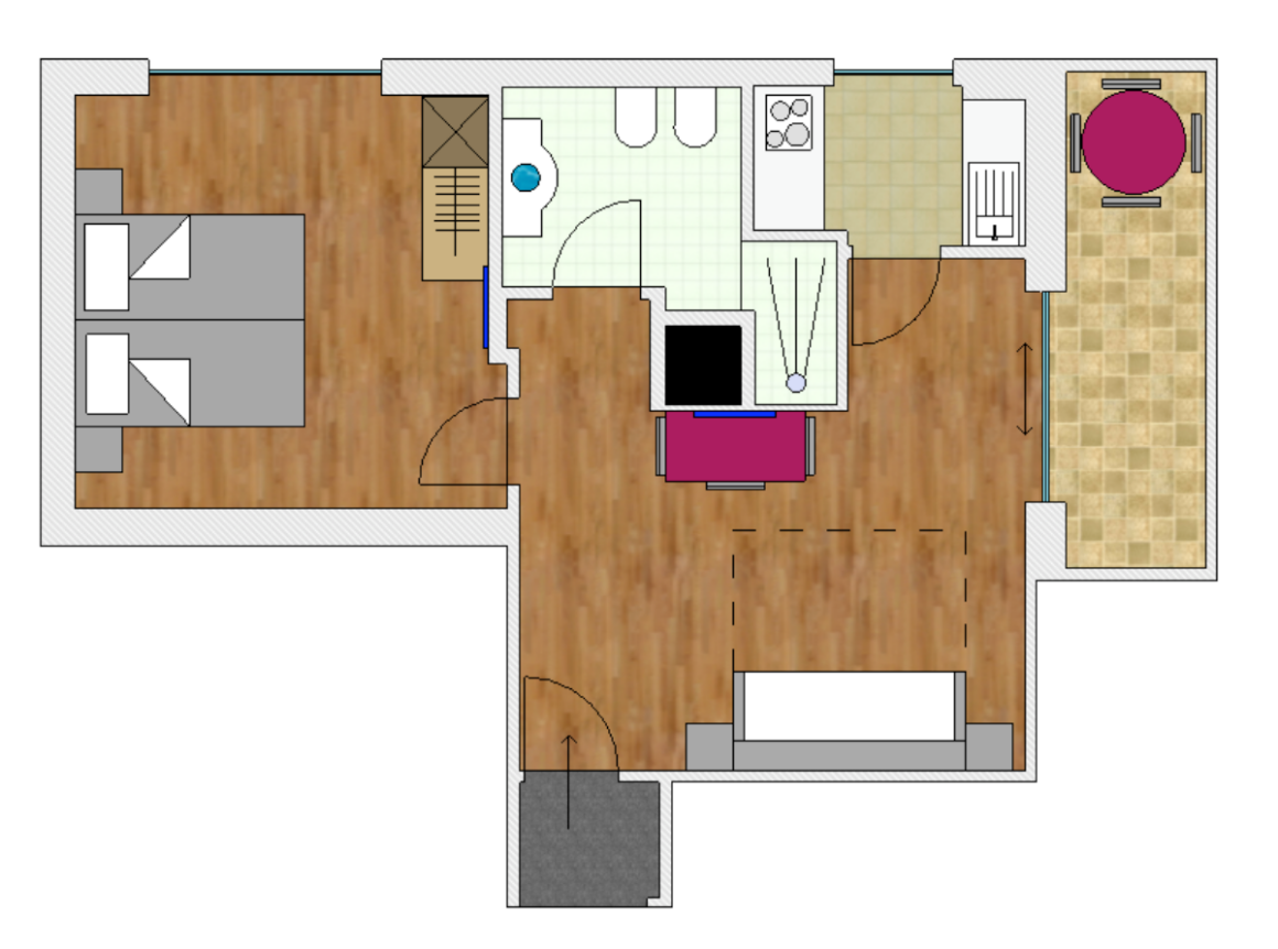 Zweizimmerwohnung-Suite